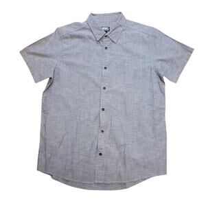 Patagonia Organic Cotton Chambray Shirt Gray Mens L Excellent